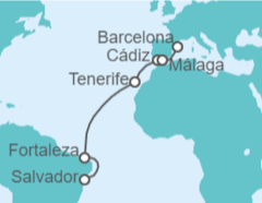 Itinerario del Crucero Rumbo a España - Costa Cruceros