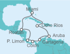 Itinerario del Crucero Jamaica, Aruba, Colombia, Panamá, Costa Rica, Honduras - MSC Cruceros