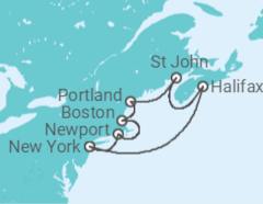 Itinerario del Crucero Estados Unidos (EE.UU.), Canadá - MSC Cruceros