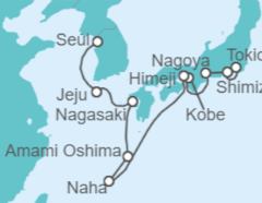 Itinerario del Crucero Kobe, Jeju, Nagoya y Mt. Fuji - NCL Norwegian Cruise Line