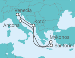 Itinerario del Crucero Las joyas del Adriático  - MSC Cruceros