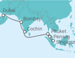 Itinerario del Crucero Emiratos Árabes, Omán, India, Tailandia, Malasia, Singapur - Royal Caribbean