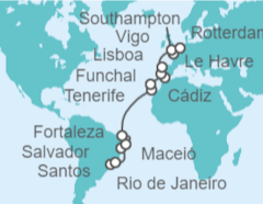 Itinerario del Crucero Desde Santos a Rotterdam - Costa Cruceros