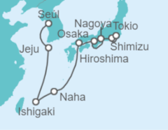 Itinerario del Crucero Osaka, Kochi, Jeju y Mt. Fuji - NCL Norwegian Cruise Line