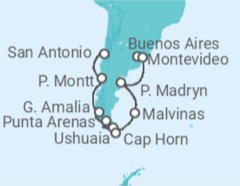 Itinerario del Crucero Desde Buenos Aires (Argentina) a San Antonio (Santiago de Chile) - Princess Cruises