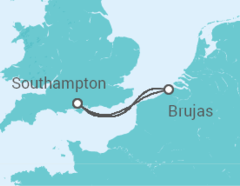 Itinerario del Crucero Minicrucero: Londres - Brujas  - Disney Cruise Line