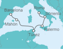 Itinerario del Crucero Italia, España - Explora Journeys