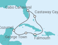Itinerario del Crucero Caribe Occidental y Castaway Cay - Disney Cruise Line