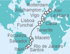 Itinerario del Crucero Desde Brasil a Alemania - Costa Cruceros