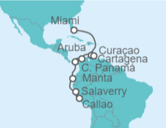 Itinerario del Crucero Aruba, Curaçao, Colombia, Panamá, Perú - Silversea