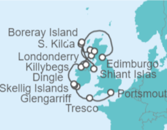 Itinerario del Crucero Desde Portsmouth (Reino Unido) a Edimburgo, Escocia - Silversea