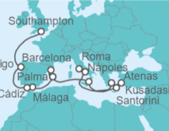 Itinerario del Crucero Desde Civitavecchia (Roma) a Southampton (Londres) - Princess Cruises