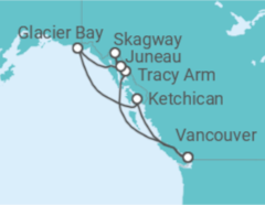 Itinerario del Crucero Viaje completo Alaska - Holland America Line