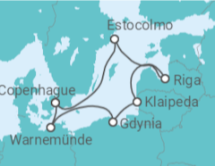 Itinerario del Crucero Capitales Bálticas 2025 - MSC Cruceros