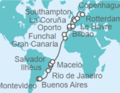 Itinerario del Crucero Desde Buenos Aires (Argentina) a Copenhague (Dinamarca) - MSC Cruceros