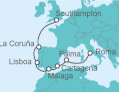 Itinerario del Crucero De Roma a Londres - Cunard