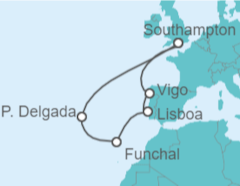 Itinerario del Crucero Portugal, España - Cunard