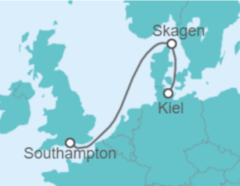 Itinerario del Crucero Short Break from Kiel - Cunard