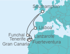 Itinerario del Crucero Islas Canarias - Cunard