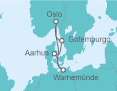 Itinerario del Crucero Dinamarca, Suecia, Noruega - AIDA