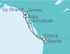 Itinerario del Crucero Alaska: Juneau, Ketchikan, Sitka y Victoria - NCL Norwegian Cruise Line