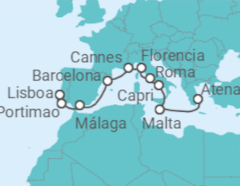 Itinerario del Crucero Costas radiantes - Regent Seven Seas