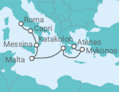 Itinerario del Crucero Majestuoso Mediterráneo - Regent Seven Seas
