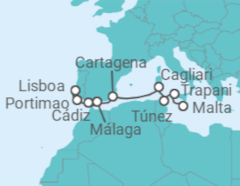 Itinerario del Crucero Estrella de Iberia - Regent Seven Seas