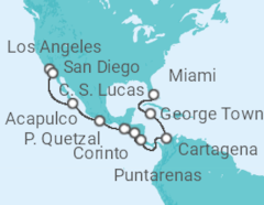 Itinerario del Crucero Canal de Panamá y gemas del Pacífico - Regent Seven Seas