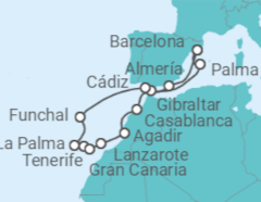 Itinerario del Crucero Viaje ibérico por excelencia  - Regent Seven Seas