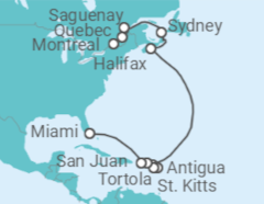 Itinerario del Crucero Aventura atlántica épica - Regent Seven Seas