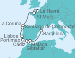 Itinerario del Crucero Indulgencia ibérica - Regent Seven Seas