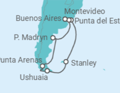 Itinerario del Crucero Cotas colosales - Regent Seven Seas
