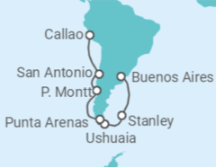 Itinerario del Crucero Encuentro en el Atlántico - Regent Seven Seas