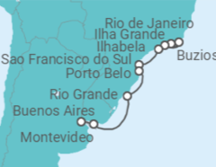 Itinerario del Crucero Noches de Samba y Tango  - Regent Seven Seas