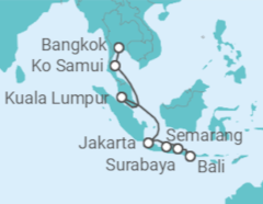 Itinerario del Crucero Picos y pagodas - Regent Seven Seas