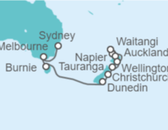 Itinerario del Crucero Viticultores y artesanos del Pacífico - Regent Seven Seas