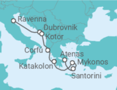 Itinerario del Crucero Croacia, Montenegro, Grecia - NCL Norwegian Cruise Line