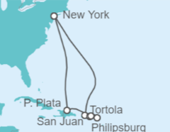 Itinerario del Crucero Puerto Rico, Saint Maarten, Islas Vírgenes - EEUU, Islas Vírgenes - Reino Unido - NCL Norwegian Cruise Line