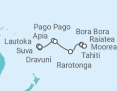 Itinerario del Crucero Desde Lautoka a Papeete (Polinesia Francesa) - NCL Norwegian Cruise Line