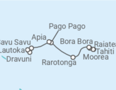 Itinerario del Crucero Desde Papeete (Polinesia Francesa) a Lautoka - NCL Norwegian Cruise Line