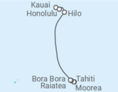 Itinerario del Crucero Polinesia Francesa, Estados Unidos (EE.UU.) - NCL Norwegian Cruise Line