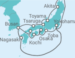 Itinerario del Crucero Gran Japón - Princess Cruises