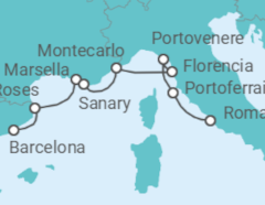 Itinerario del Crucero España, Mónaco, Italia - Azamara