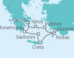 Itinerario del Crucero Grecia, Turquía - Azamara