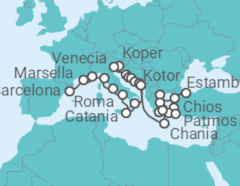 Itinerario del Crucero Italia, Croacia y Grecia - Azamara