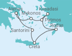 Itinerario del Crucero Grecia, Turquía - Azamara