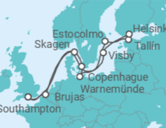 Itinerario del Crucero Noruega, Dinamarca y Suecia - Princess Cruises