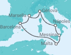 Itinerario del Crucero Italia, Malta, España - MSC Cruceros