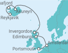 Itinerario del Crucero Elegancia Inglesa en la idílica Islandia - Virgin Voyages